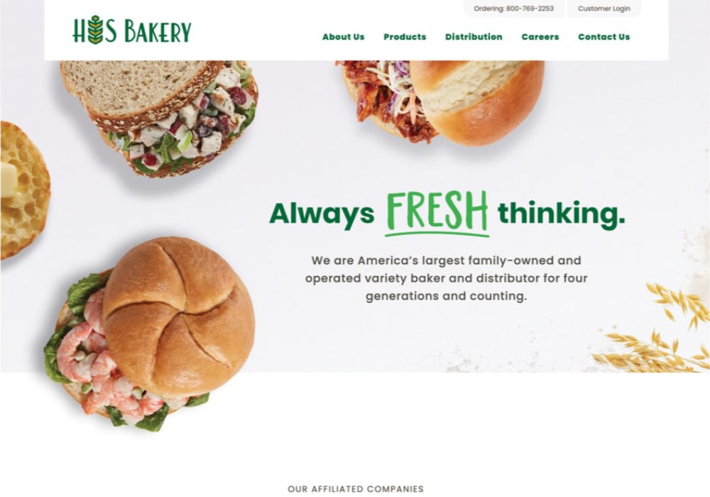 H&S Bakery Website