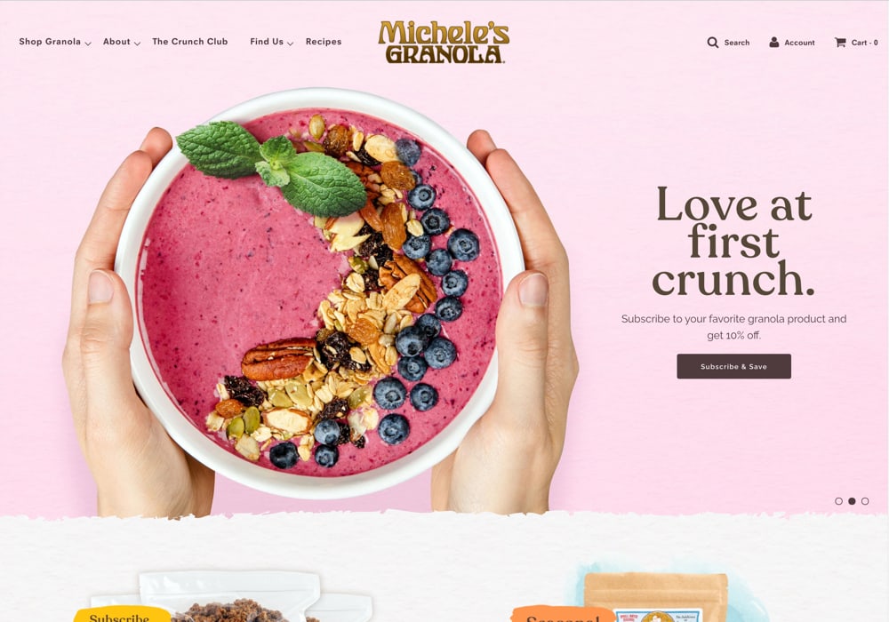 Michele's Granola Website